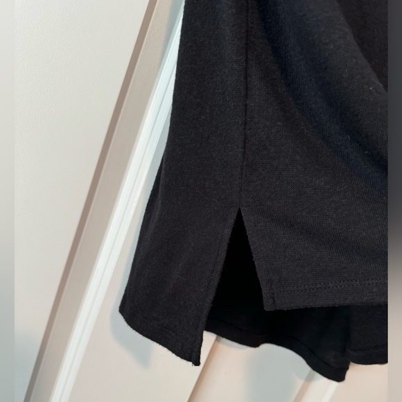 Caslon Oversized Fit V-Neck Black Slub Tee Sz XS - Picture 5 of 5